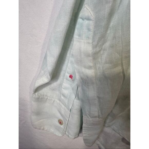 Robert Graham Men’s Embroidered Linen Button-up Shirt, size L - Picture 7 of 12